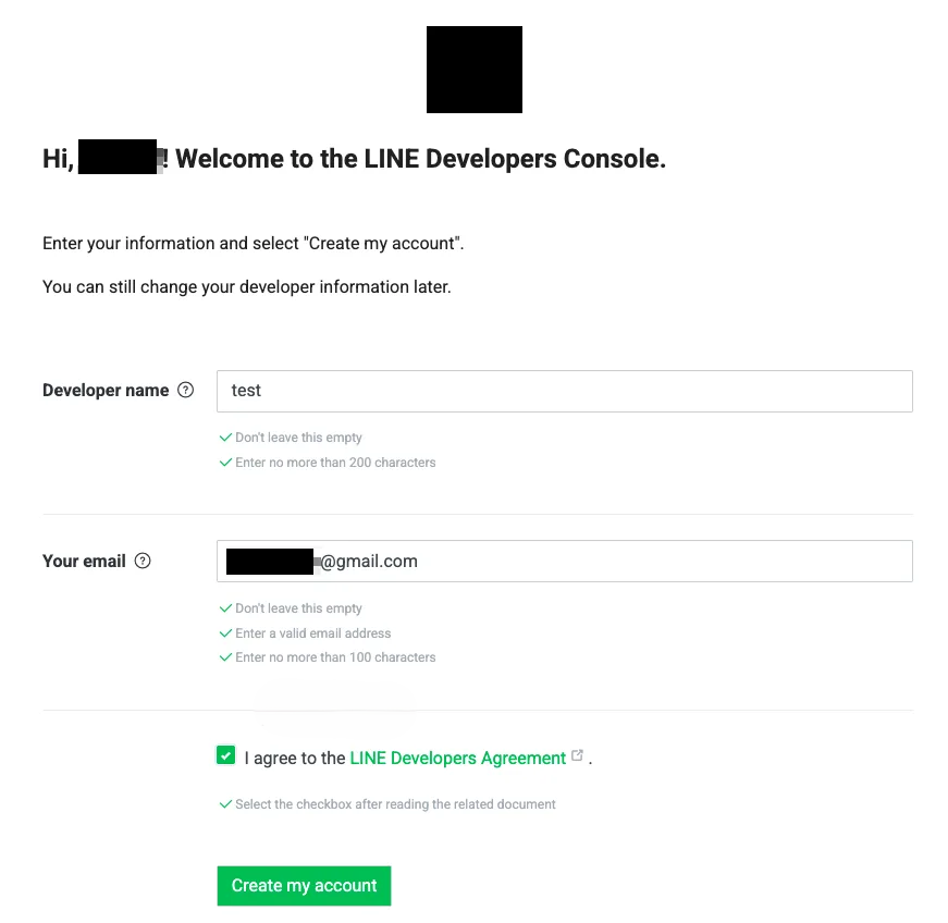 LINE Developers Console 註冊